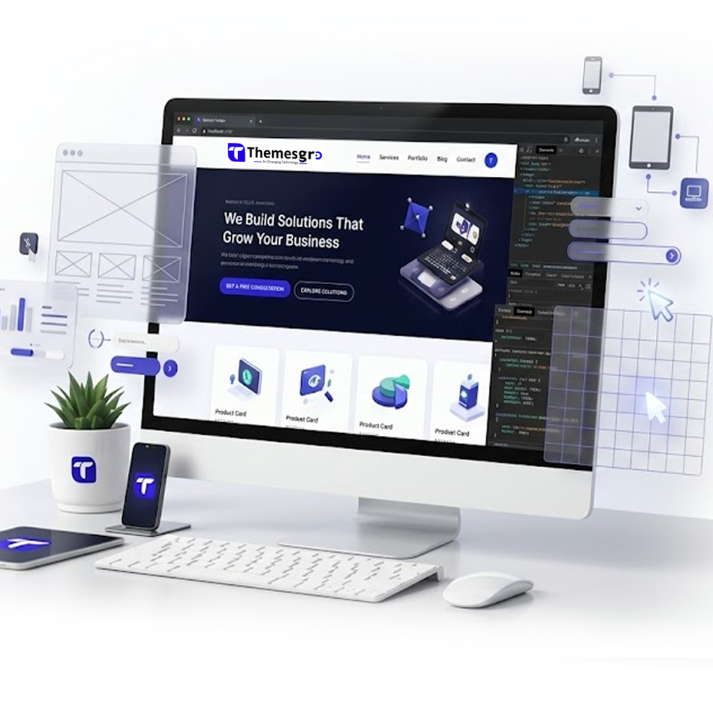 Web design and development services by Themesgro